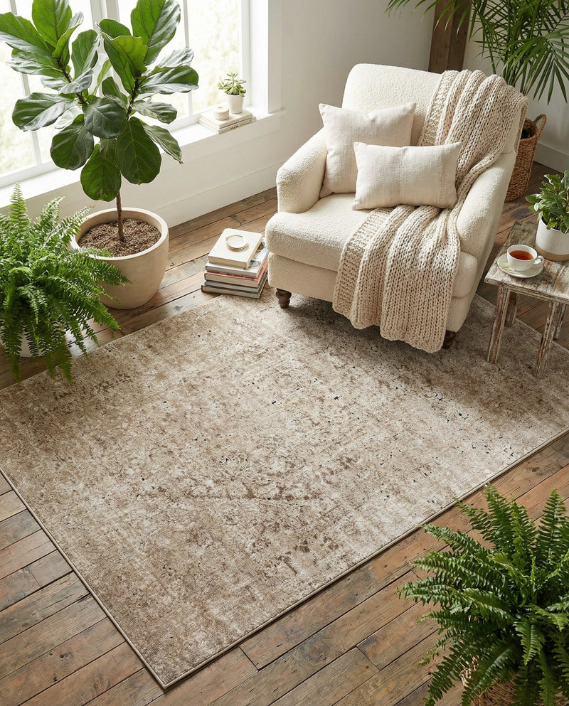 Coastal Manor Collection Area Rug -  Wavecrest Rectangle Beige  lifestyle 13