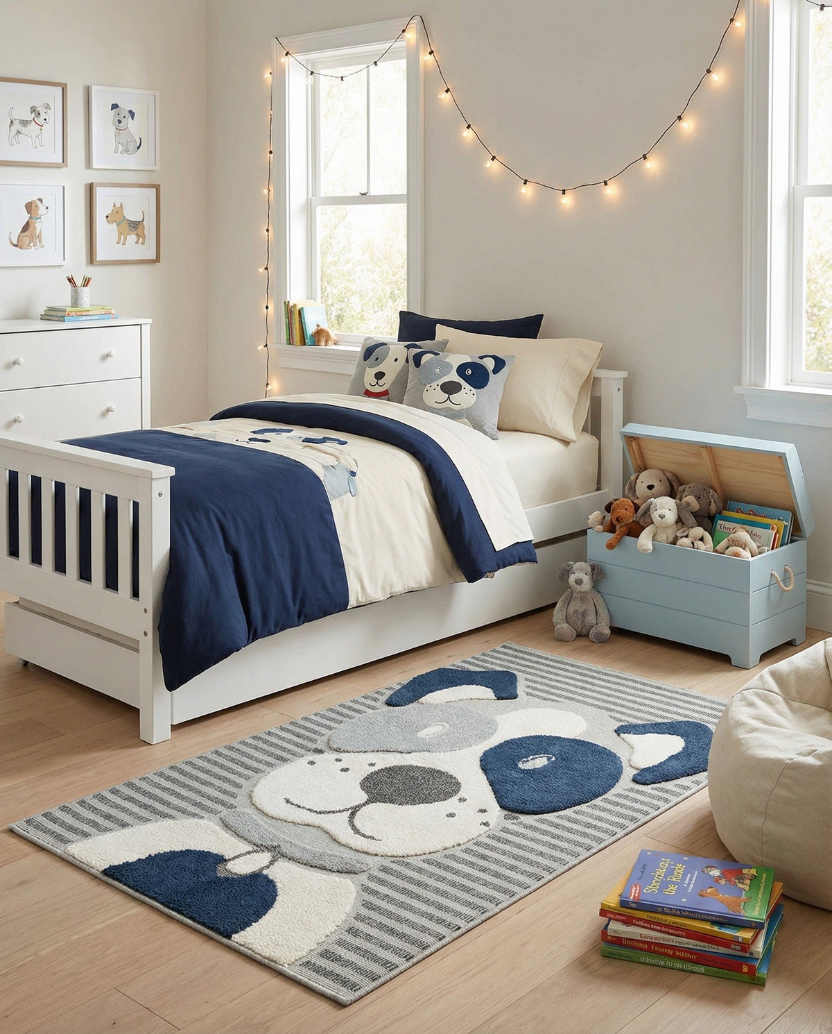Wonder Tykes Collection Area Rug -  Magicgrove Rectangle Blue and Gray  lifestyle 11