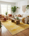 Dover Terrace Collection Area Rug -  Lagoon (Yellow) Rectangle Yellow  lifestyle 21