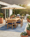 Urban Terrace Collection Area Rug -  Chelsea (Blue) Rectangle Blue  lifestyle 3
