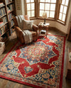 Eden Oasis Collection Area Rug -  Tranquility (Burgundy) Rectangle Burgundy  lifestyle 13