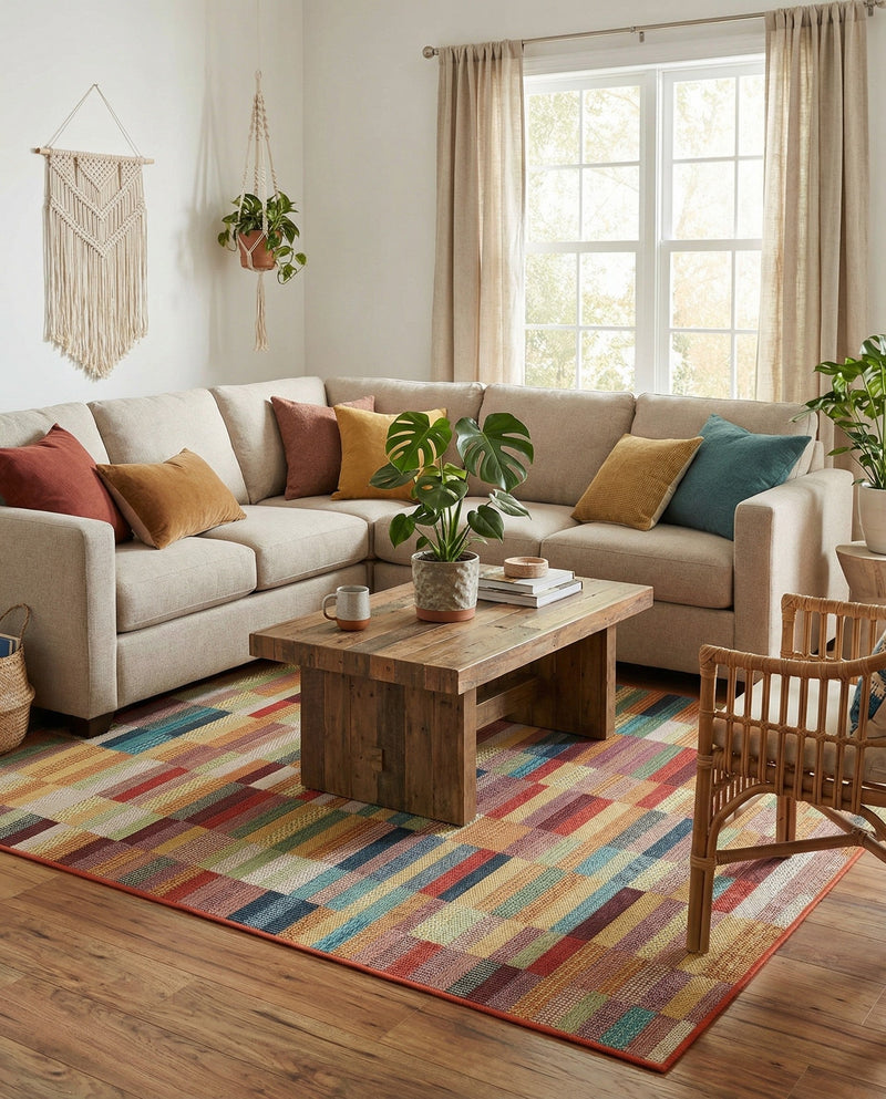 Coastal Terrace Collection Area Rug -  Harbor Rectangle Multi  lifestyle 8