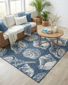 Seaside Haven Rugs Collection Area Rug -  Lighthouse (Ivory and Navy Blue) Rectangle Ivory and Navy Blue  lifestyle 23