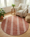 Urban Oasis Rugs Collection Area Rug -  District (Rust Red) Round Rust Red  lifestyle 24
