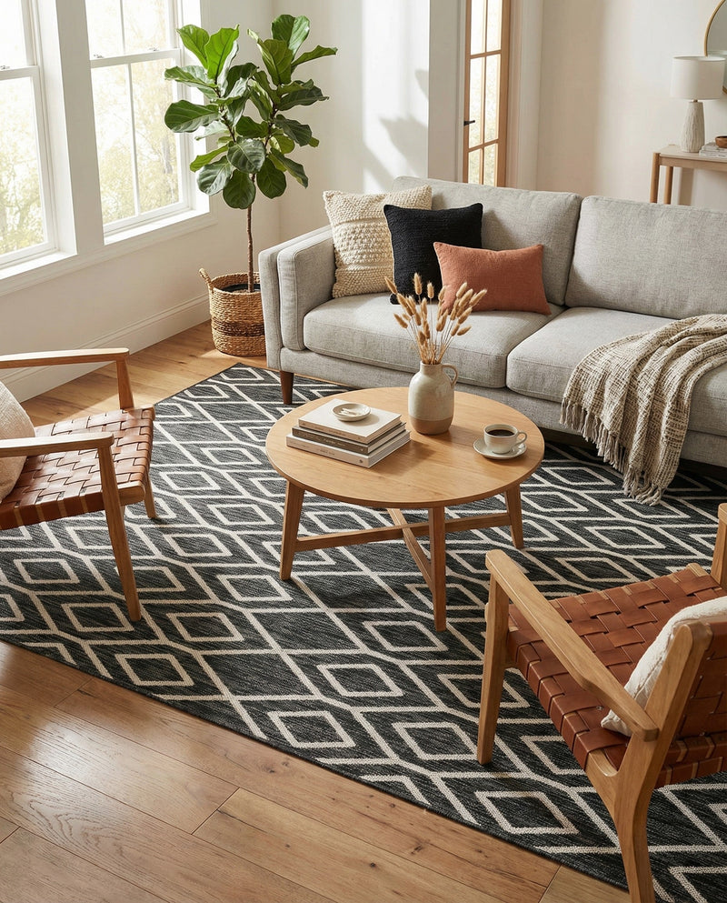 Urban Oasis Rugs Collection Area Rug -  Boulevard (Charcoal Gray) Rectangle Charcoal Gray  lifestyle 13