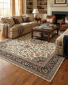 Patio Heritage Collection Area Rug -  Bower Rectangle Ivory  lifestyle 76