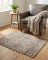 Savannah Threads Collection Area Rug -  Karoo Rectangle Antique Red and Blue  lifestyle 17