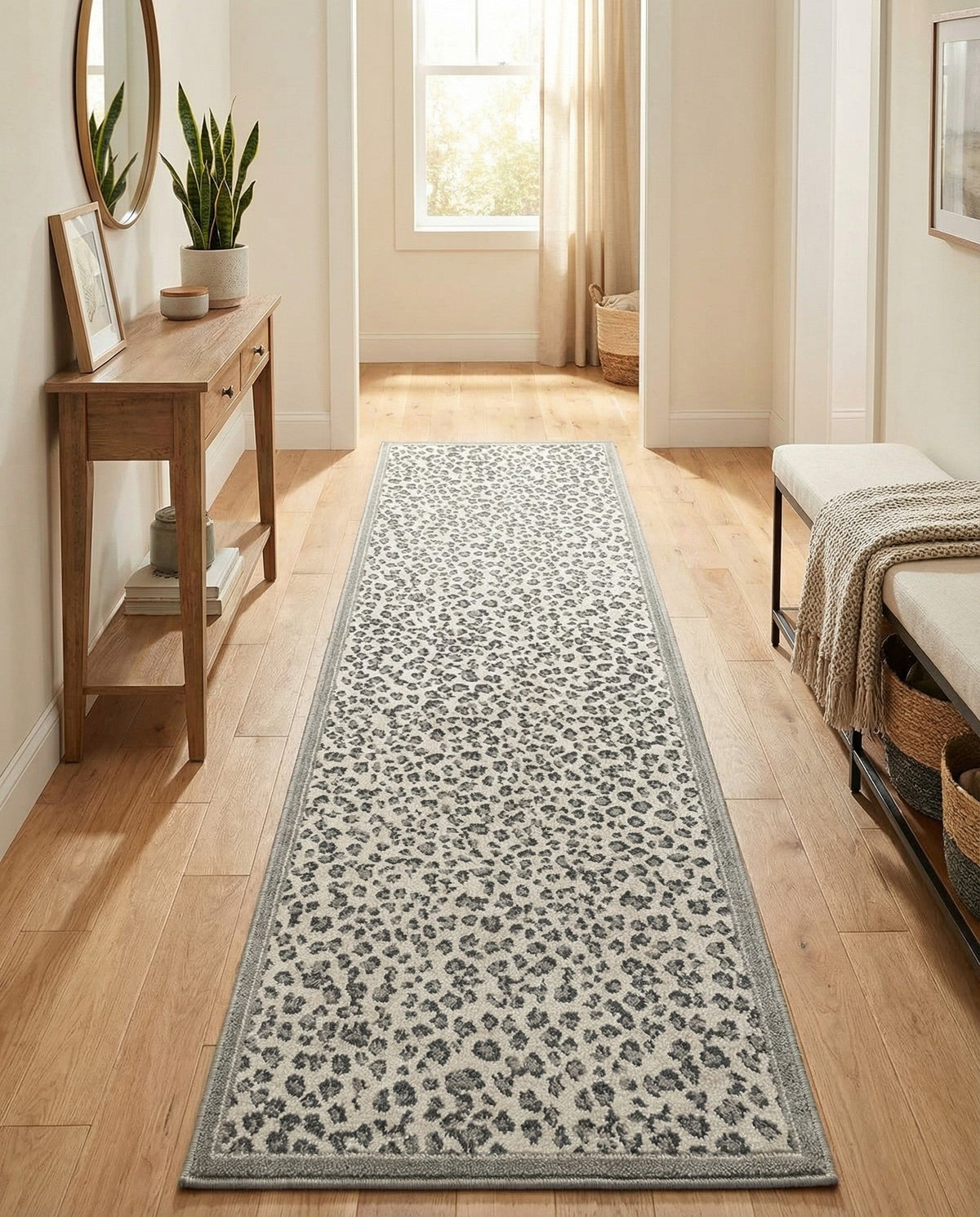 Savannah Sojourn Collection Area Rug - Serengeti Runner Gray  lifestyle 166
