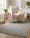 Savannah Weave Collection Area Rug - Serengeti Rectangle Gray  lifestyle 27