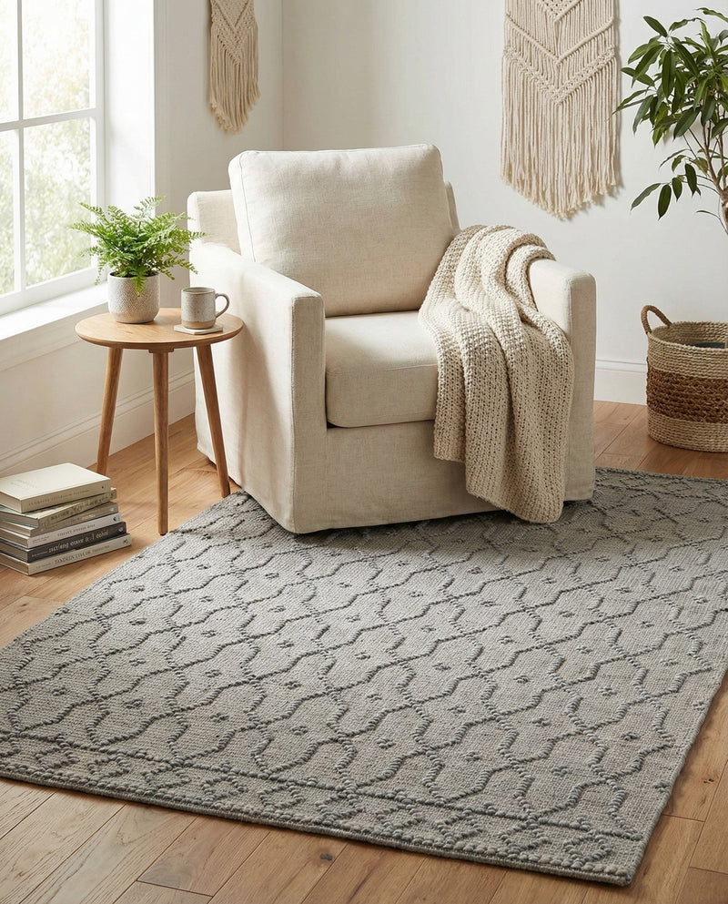 Savannah Weave Collection Area Rug - Serengeti Rectangle Gray  lifestyle 27