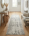 Brighton Stripes Collection Area Rug - Sussex (Ivory and Gray) Runner Ivory and Gray  lifestyle 16