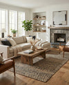 Plaid Savannah Collection Area Rug - Charleston Rectangle Black and Natural  lifestyle 9