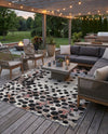 Urban Terrace Collection Area Rug -  Piazza Rectangle White and Black  lifestyle 4