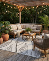 Seaside Blooms Collection Area Rug -  Evergreen (Charcoal Ivory) Rectangle Charcoal Ivory  lifestyle 15