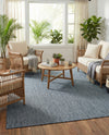 Seaside Serenity Collection Area Rug - Veranda (Blue) Rectangle Blue  lifestyle 38