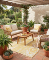 Desert Nomad Terrace Collection Area Rug - Sahara (Yellow) Rectangle Yellow  lifestyle 22