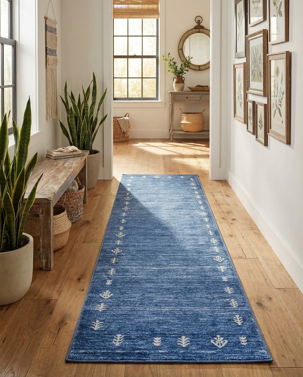 Zagros Shades Collection Area Rug -  Yasuj Runner Navy Blue  lifestyle 88