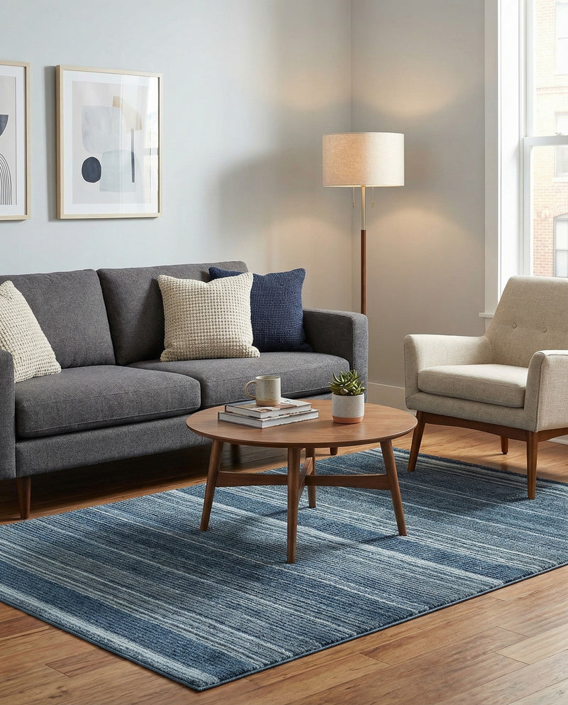 Jewel Oasis Collection Area Rug - Sapphire (Blue) Rectangle Blue  lifestyle 16