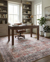 Heritage Elegance Collection Area Rug -  Hampton Square Antique Red  lifestyle 32