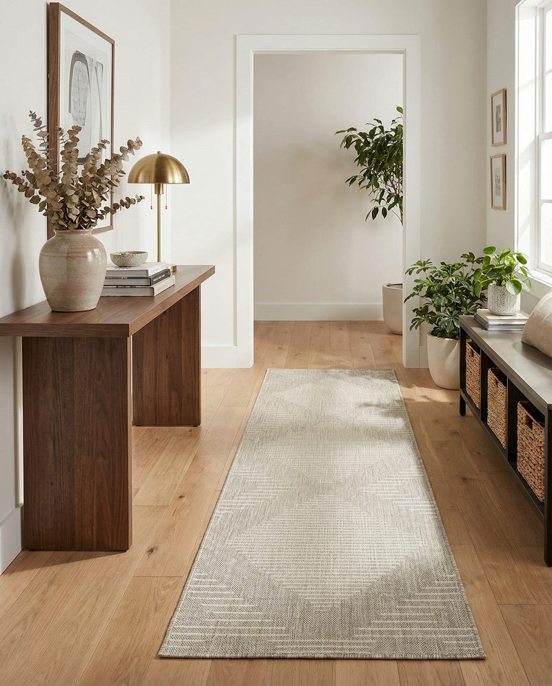 Urban Terrace Collection Area Rug -  Chelsea (Gray) Runner Gray  lifestyle 70