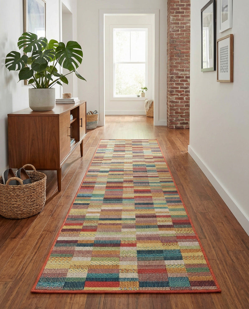 Coastal Terrace Collection Area Rug -  Harbor Runner Multi  lifestyle 42