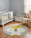 Wonder Tykes Collection Area Rug -  Lively Round Gray  lifestyle 5