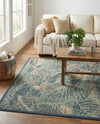 Coastal Terrace Collection Area Rug -  Driftwood Rectangle Blue  lifestyle 58