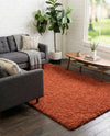Plush Oasis Collection Area Rug - Serenity (Terracotta) Rectangle Terracotta  lifestyle 3