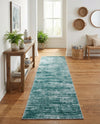 Sahara Essence Collection Area Rug - Oasis (Teal) Runner Teal  lifestyle 67