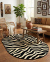 Savannah Sojourn Collection Area Rug -  Kilimanjaro Oval Black  lifestyle 80