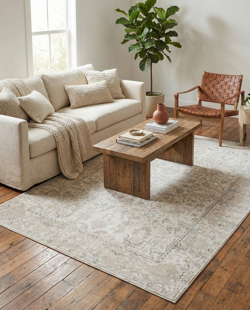 Cascade Range Collection Area Rug -  Shasta (Ivory) Rectangle Ivory  lifestyle 25
