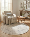 Savannah Soiree Collection Area Rug -  Everglade (White) Round White  lifestyle 75