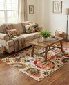 Outdoor Marrakesh Collection Area Rug - Fes Rectangle Multi Beige  lifestyle 64