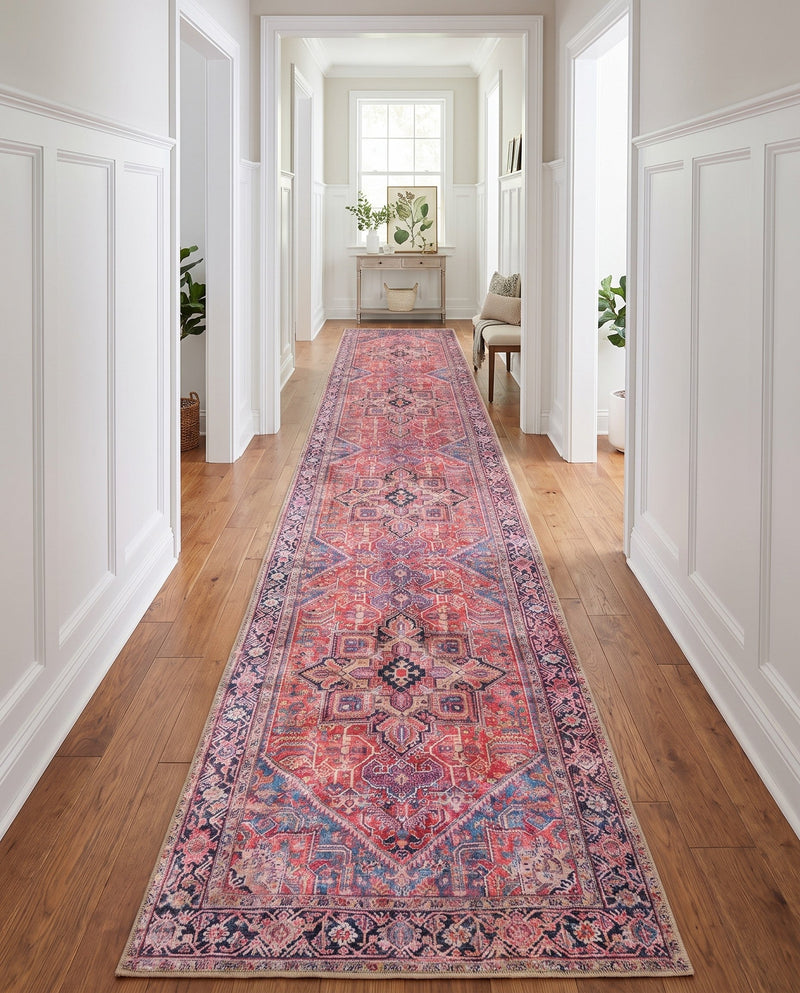 Heritage Elegance Collection Area Rug -  Alhambra Runner Red  lifestyle 86