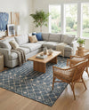 Geo Garden Lattice Collection Area Rug -  Andalusia Rectangle Harbor Blue  lifestyle 25