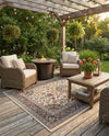 Patio Heritage Collection Area Rug -  Bower Rectangle Ivory  lifestyle 11
