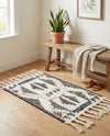Sonoran Collection Area Rug - BellRock Rectangle Black and White  lifestyle 51