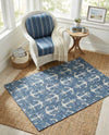 Seaside Haven Rugs Collection Area Rug - Sapphire (Blue) Rectangle Blue  lifestyle 14