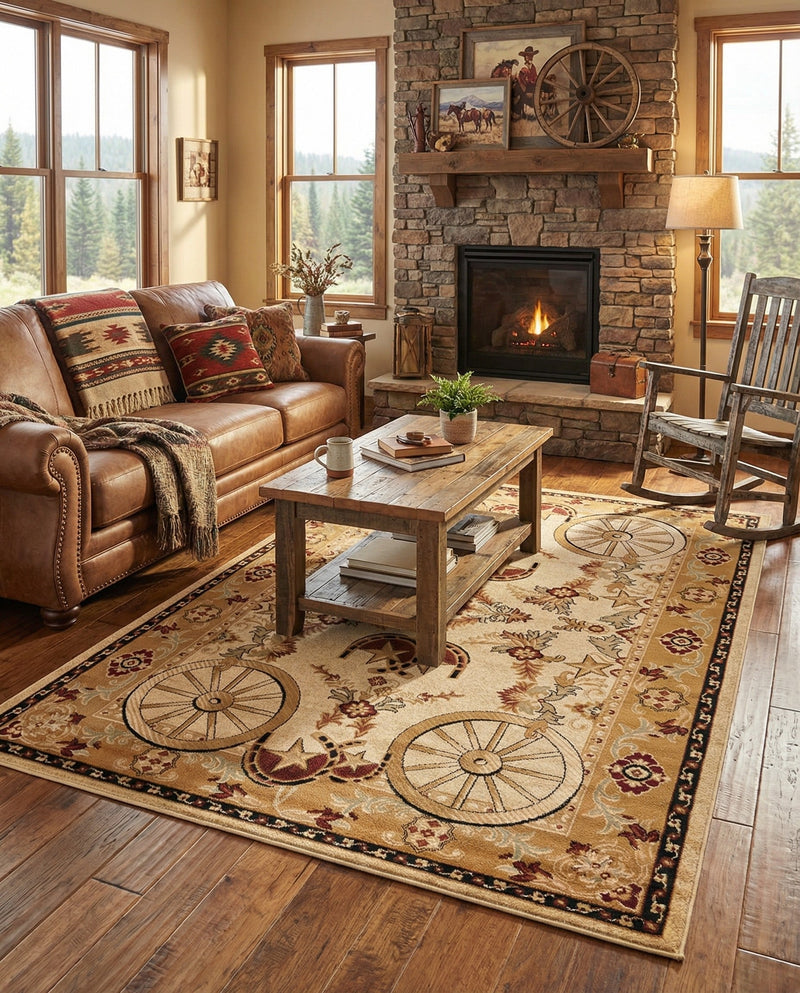 Frontier Trails Collection Area Rug -  Onyx Rectangle Ivory  lifestyle 64
