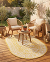 Tribal Terrace Treasures Collection Area Rug -  Incan Isle (Yellow) Oval Yellow  lifestyle 89