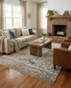 Coastal Manor Collection Area Rug -  Oceanfront Rectangle Blue Beige  lifestyle 8
