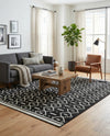 Copenhagen Edge Collection Area Rug -  Tivoli Rectangle Black  lifestyle 44