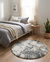 Cozy Haven Shag Collection Area Rug -  Tranquility (Smoke Gray) Round Smoke Gray  lifestyle 33