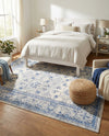 Horizon Collection Area Rug -  Meridian Rectangle Ivory Blue  lifestyle 34
