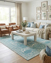 Dover Terrace Collection Area Rug -  Lagoon (Aqua) Rectangle Aqua  lifestyle 21