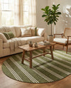 Urban Oasis Rugs Collection Area Rug -  District (Green) Oval Green  lifestyle 21