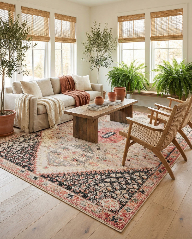Patio Heritage Collection Area Rug -  Meadow Rectangle Multi  lifestyle 30