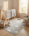 Wonder Tykes Collection Area Rug -  Pixel Rectangle Gray  lifestyle 6