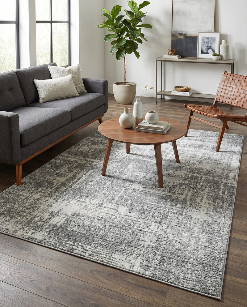 Bloomsbury Elegance Collection Area Rug -  Belgravia Rectangle Gray  lifestyle 59