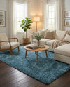 Eternal Plush Oasis Collection Area Rug -  Tranquility (Aegean Blue) Rectangle Aegean Blue  lifestyle 7